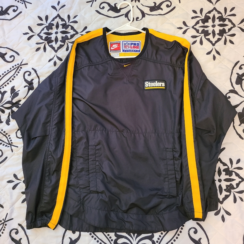 Vintage Pittsburg Steelers Pullover Jacket Mens Med